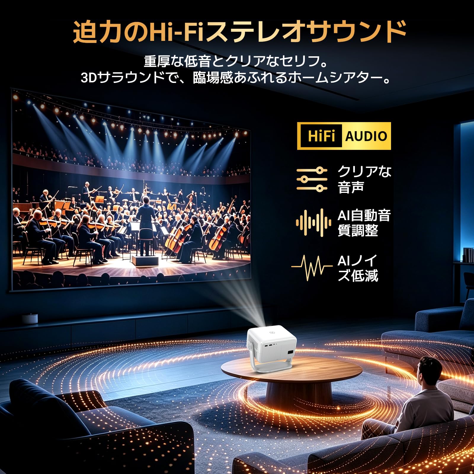Amazon.co.jp: 2026 Huidun PT10 プロジェクター 家庭用・Netflix対応